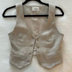 Aritzia Flax Colored Vest Sz 0